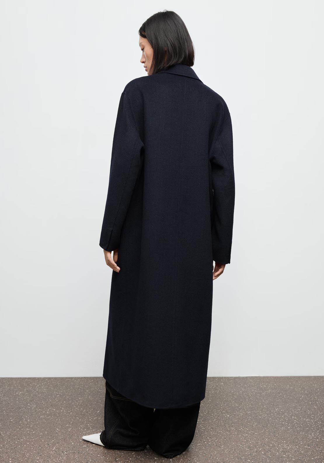 Mango Wool Overcoat - Blue 2 Shaws Department Stores