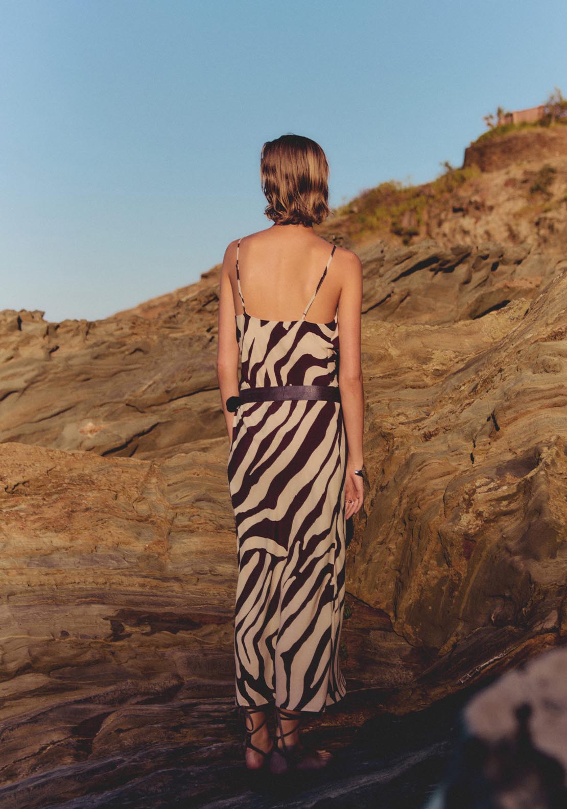 Mango AnimalPrint Dress With Draped Neckline - Brown 2 Shaws Department Stores