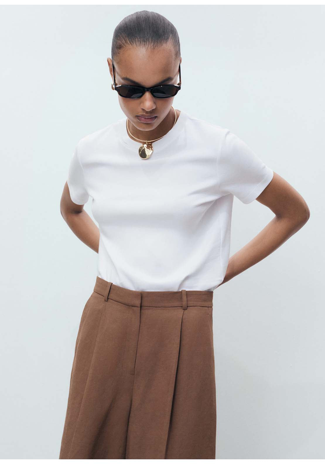 Cotton Short-Sleeved T-Shirt - White