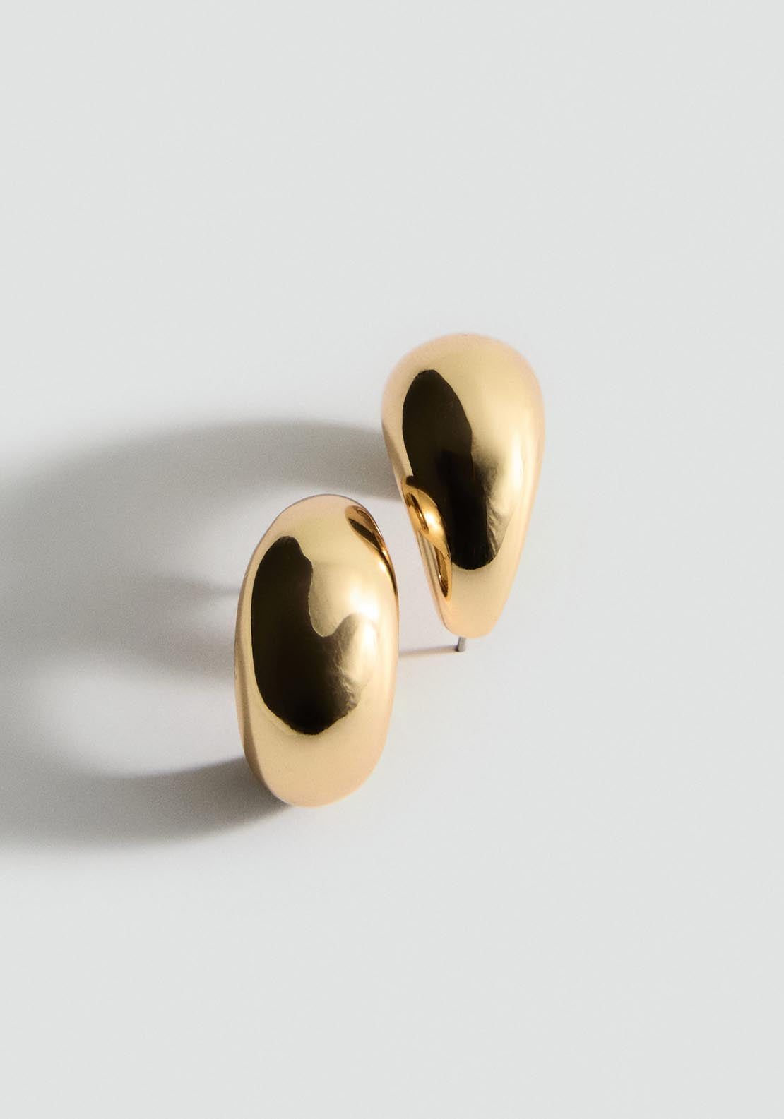 Mango Volume Hoop Earrings - Gold 1 Shaws Department Stores