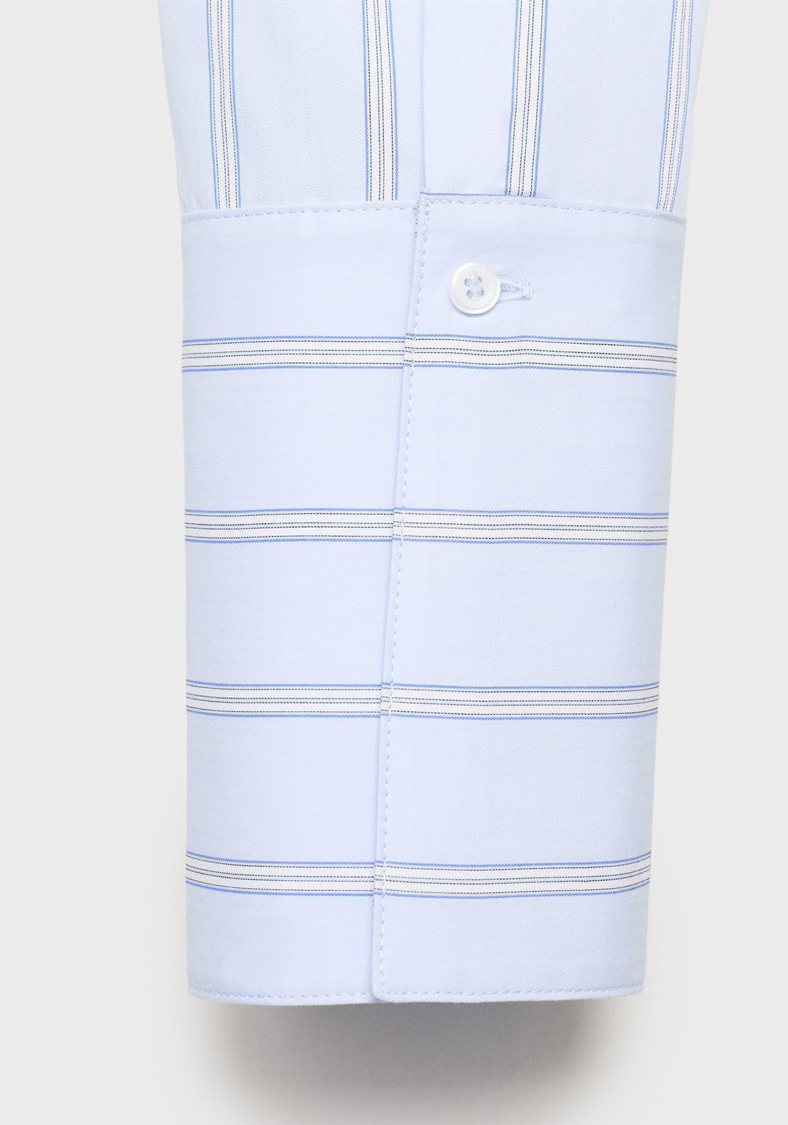 Mango Lapels Striped Shirt - Blue 5 Shaws Department Stores