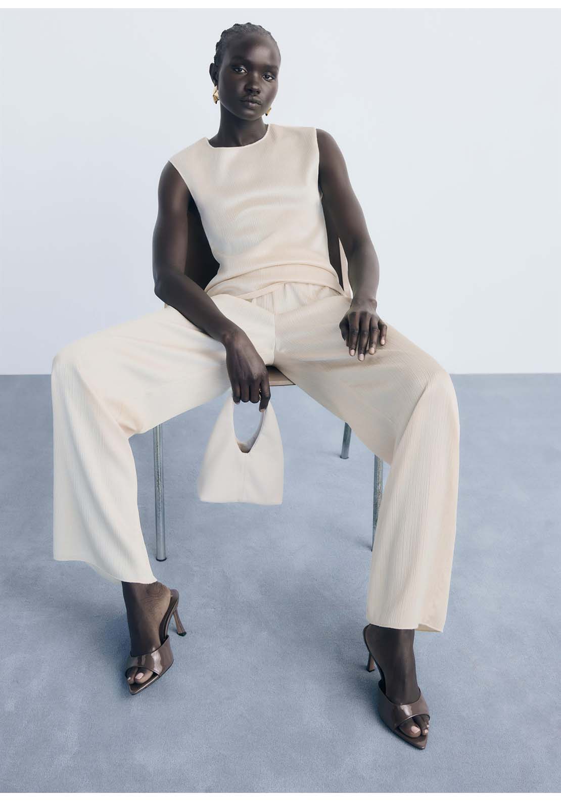Mango Top Plis - Beige 4 Shaws Department Stores