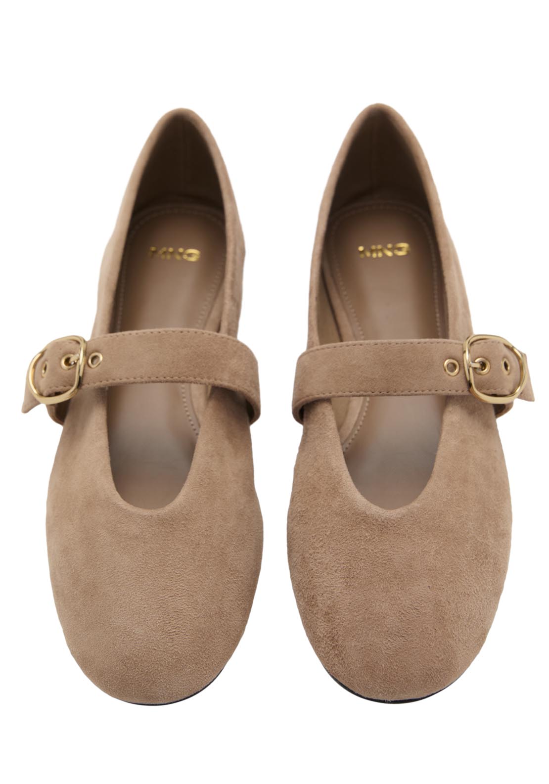 Mango Suede Leather Ballet Flats - Brown 2 Shaws Department Stores