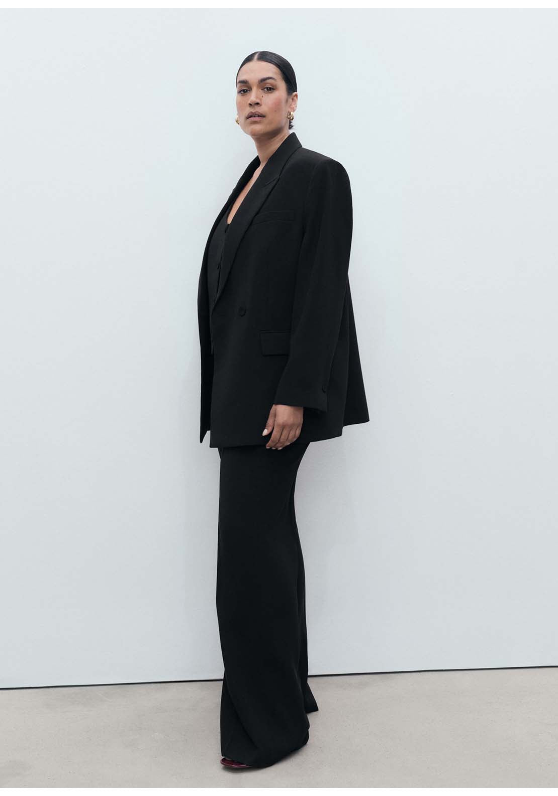 Mango Trousers Iguana - Black 3 Shaws Department Stores