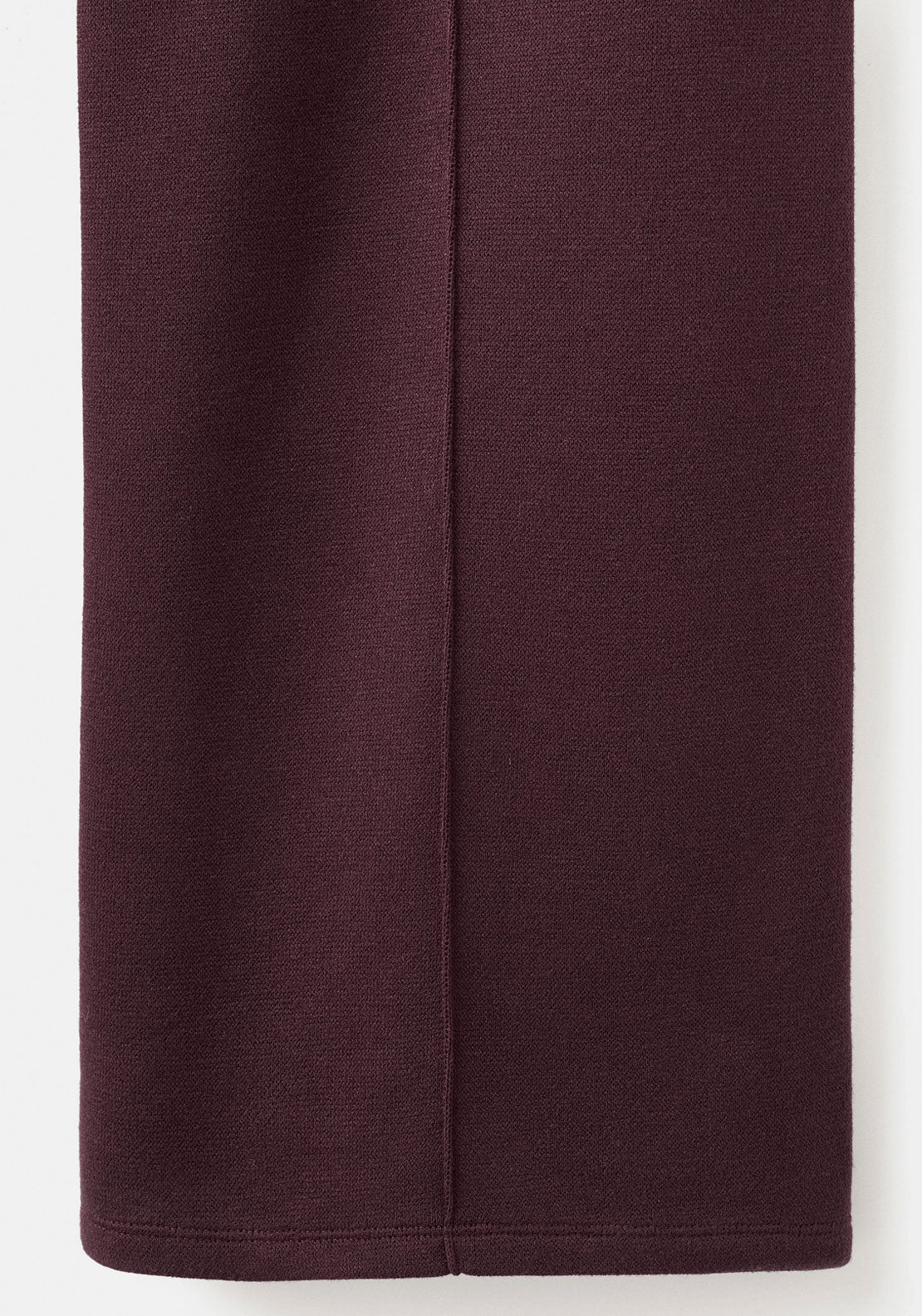 Seam Detail Straight Fit Trousers - Burgundy