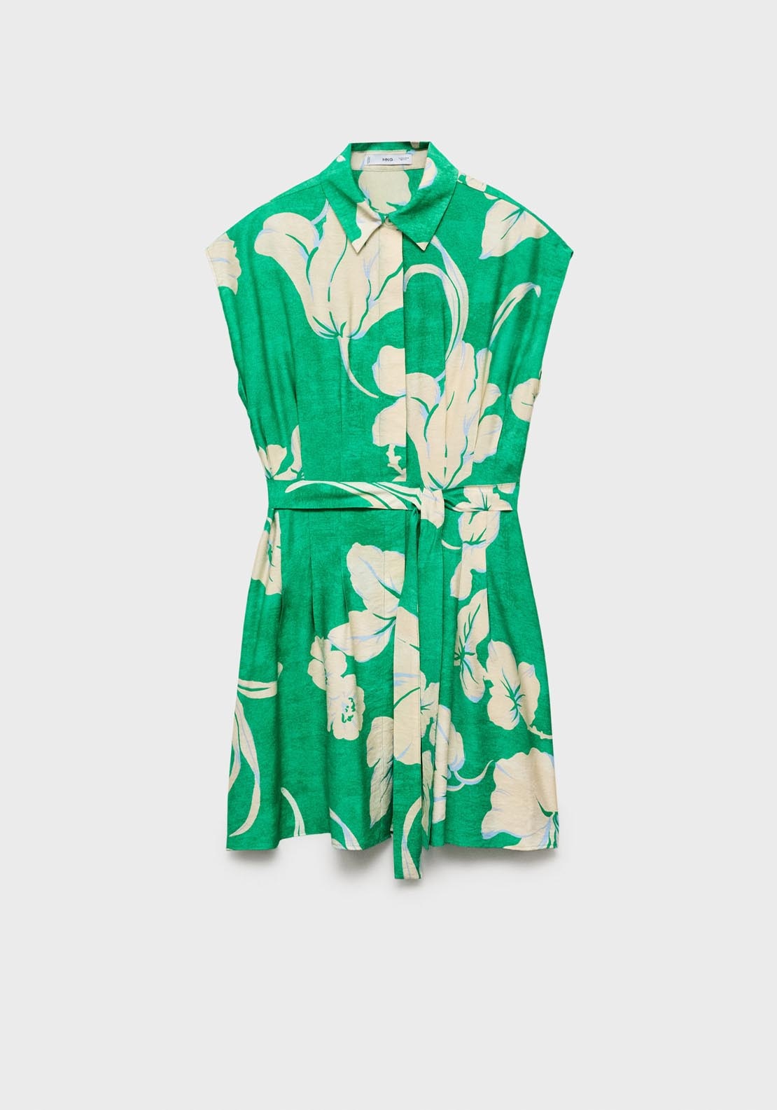 Mango Belt Printed Dress - Green 5 Shaws Department Stores