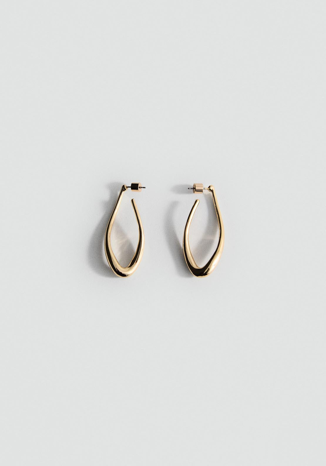 Mango Twisted Hoop Earrings - Gold 1 Shaws Department Stores