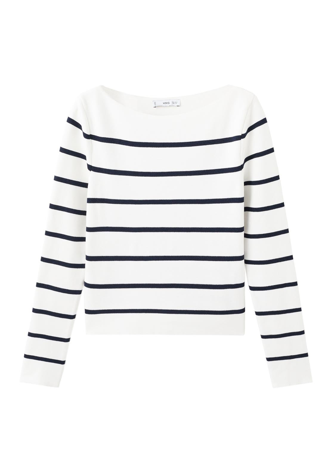Mango Fine Knit Boat Neck Sweater - Beige 6 Shaws Department Stores