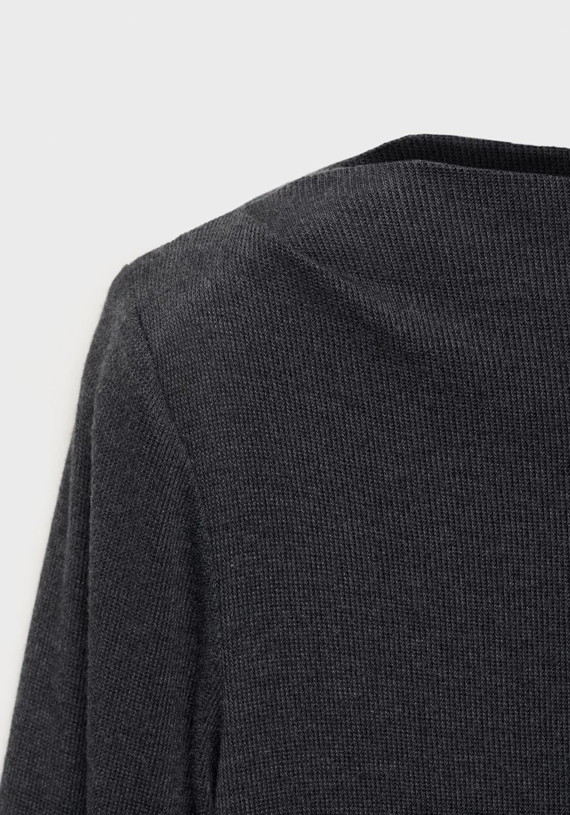 Mango Long Sleeved Boat Neck T-Shirt - Grey 4 Shaws Department Stores