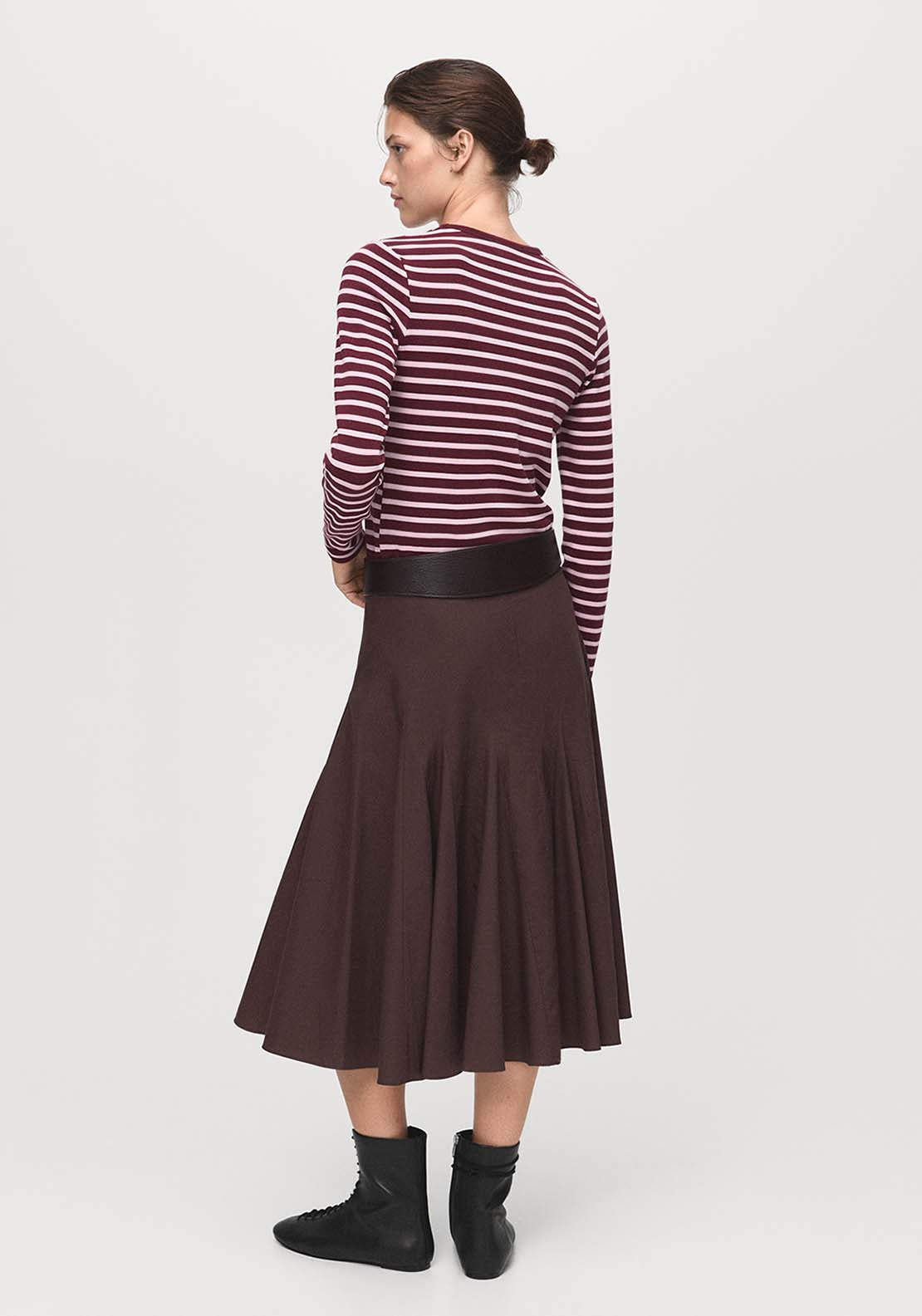 Long Sleeved Striped T-Shirt - Pink