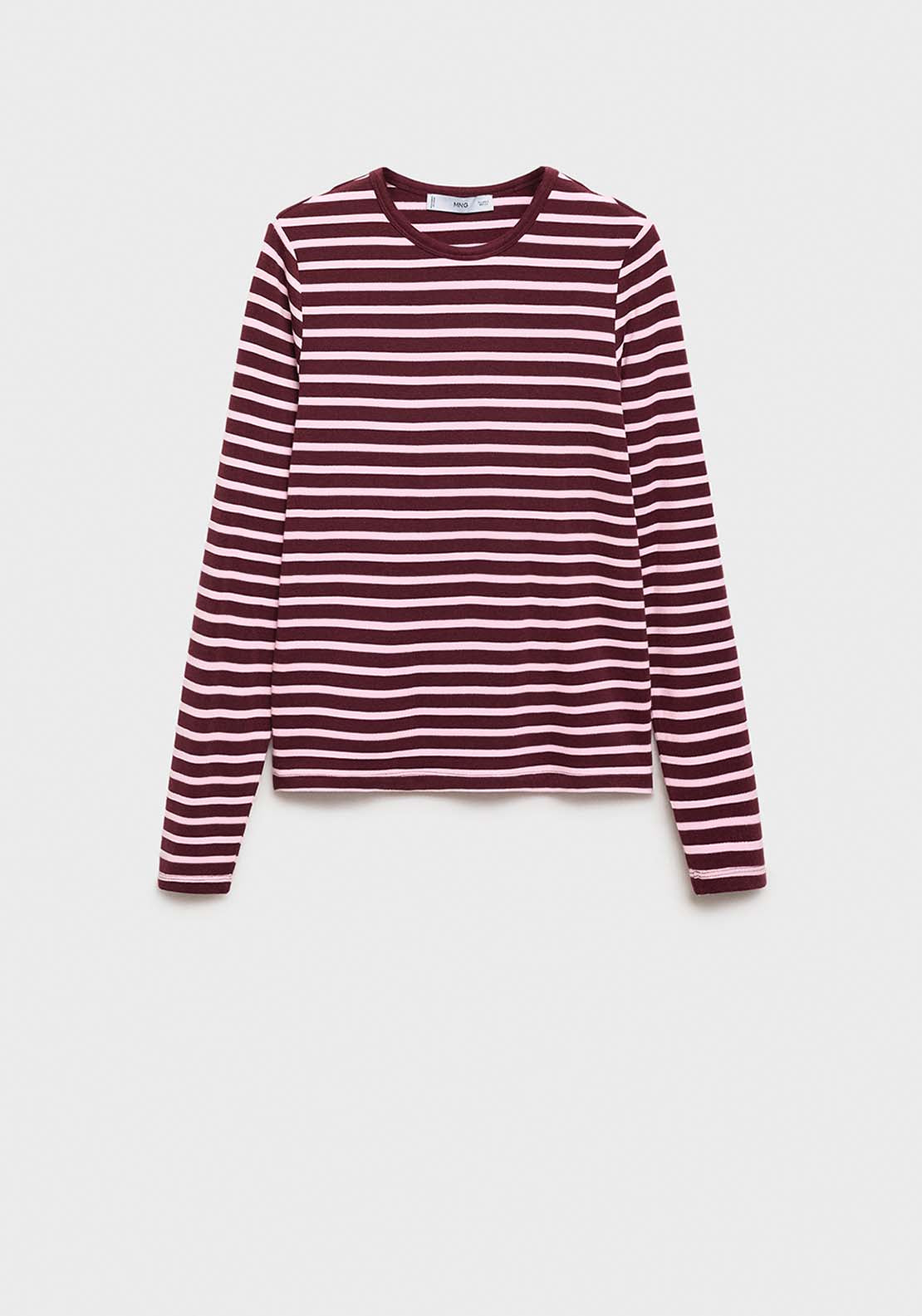 Long Sleeved Striped T-Shirt - Pink