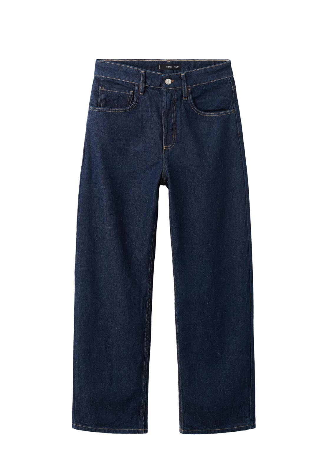 Mango High Waisted Barrel Jeans - Blue 8 Shaws Department Stores