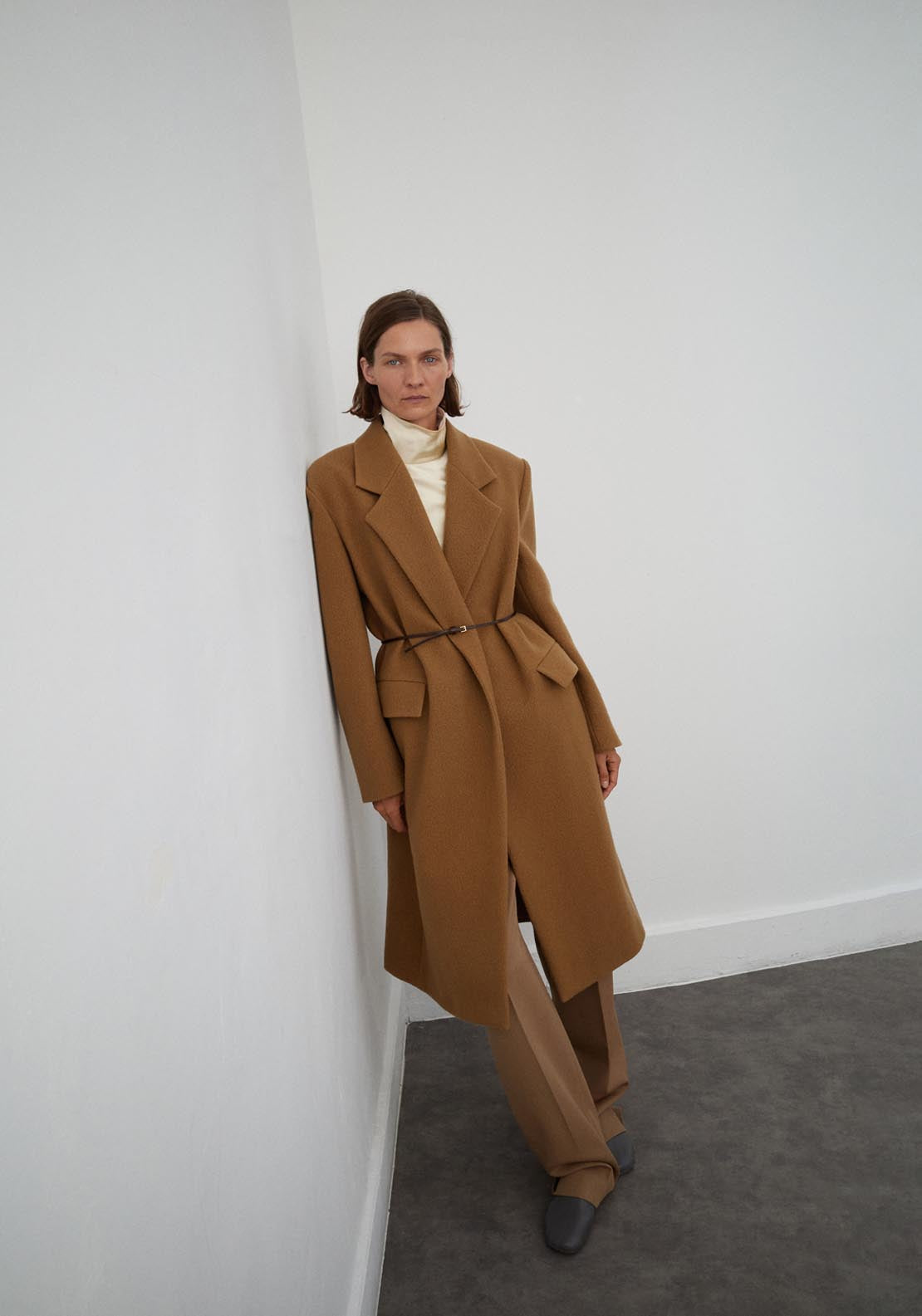 Mango Lapels Wool Coat - Brown 3 Shaws Department Stores
