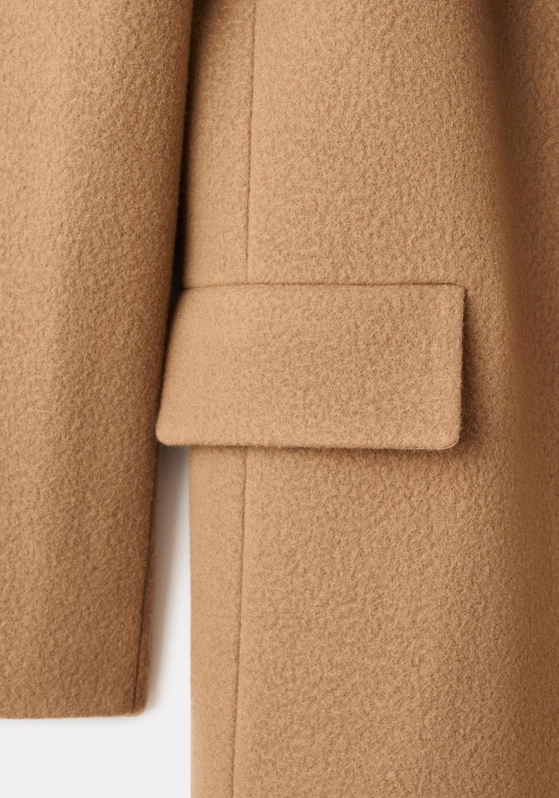 Mango Lapels Wool Coat - Brown 5 Shaws Department Stores