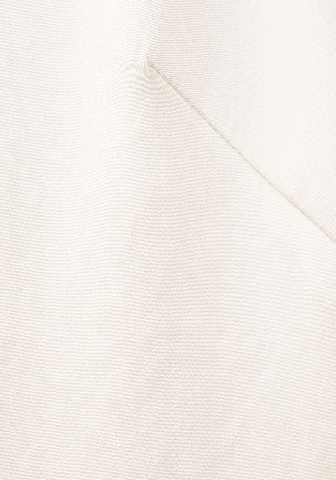 High Collar Satin Blouse - Beige