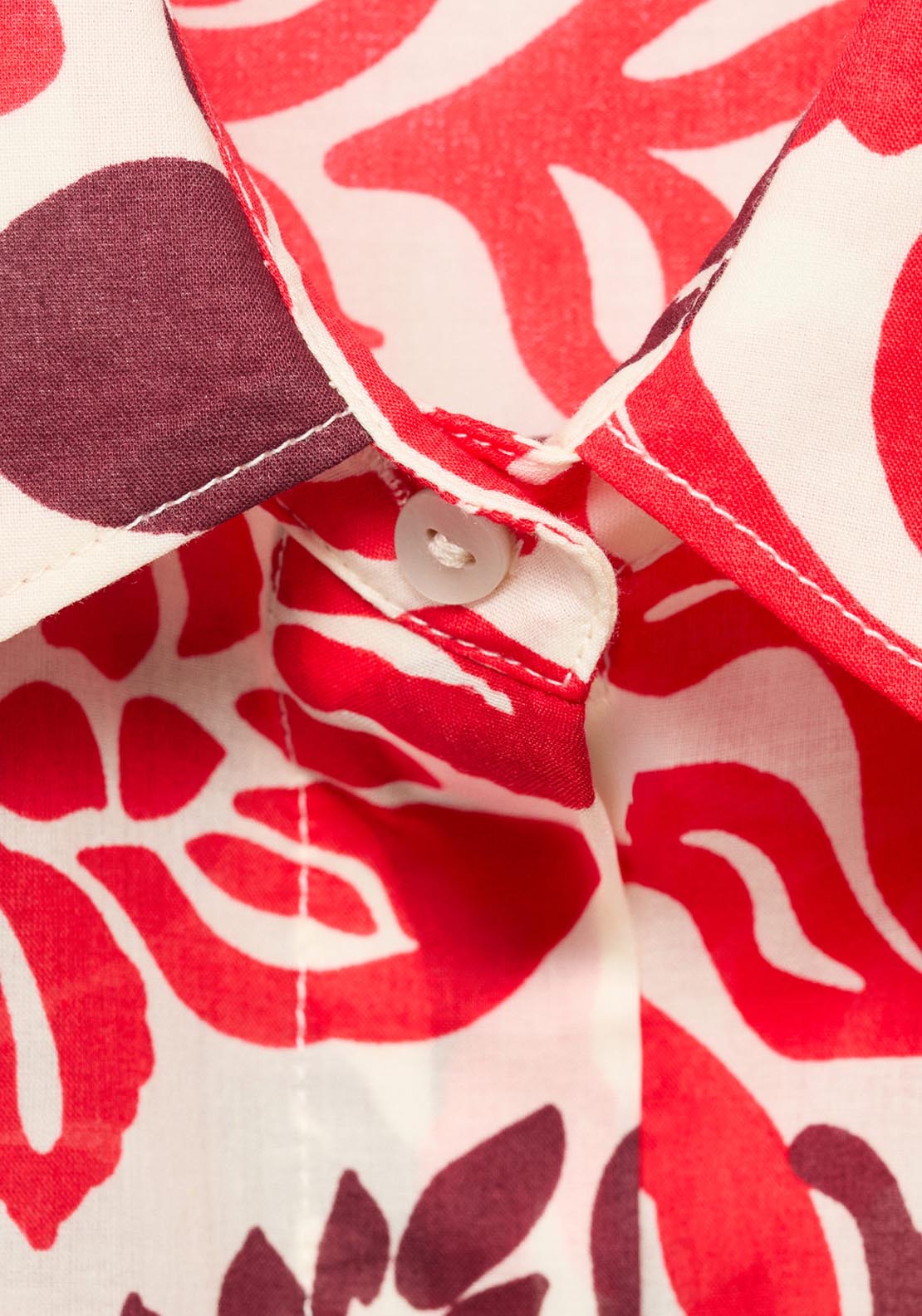 Mango Printed Cotton Shirt - Beige 6 Shaws Department Stores