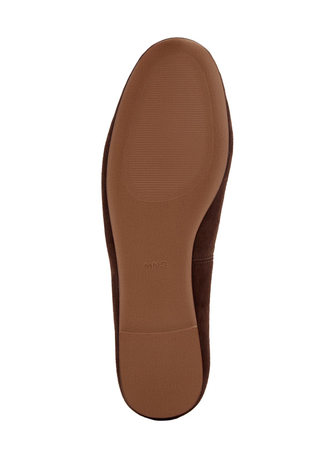 Mango Suede Flat Ballets - Brown 7 Shaws Department Stores