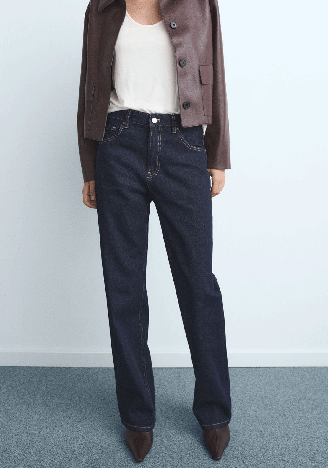 Miami Medium Rise Straight Fit Jeans - Blue