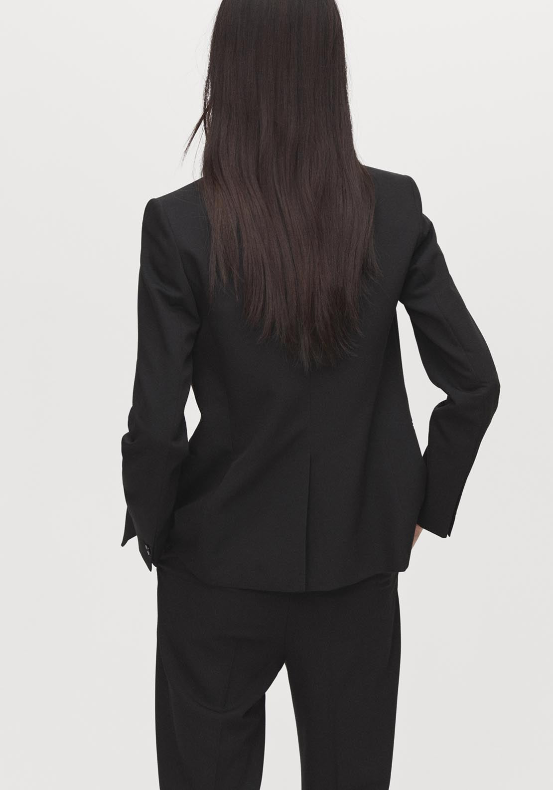 Mango Fitted Suit Jacket - Black 2 Shaws Department Stores