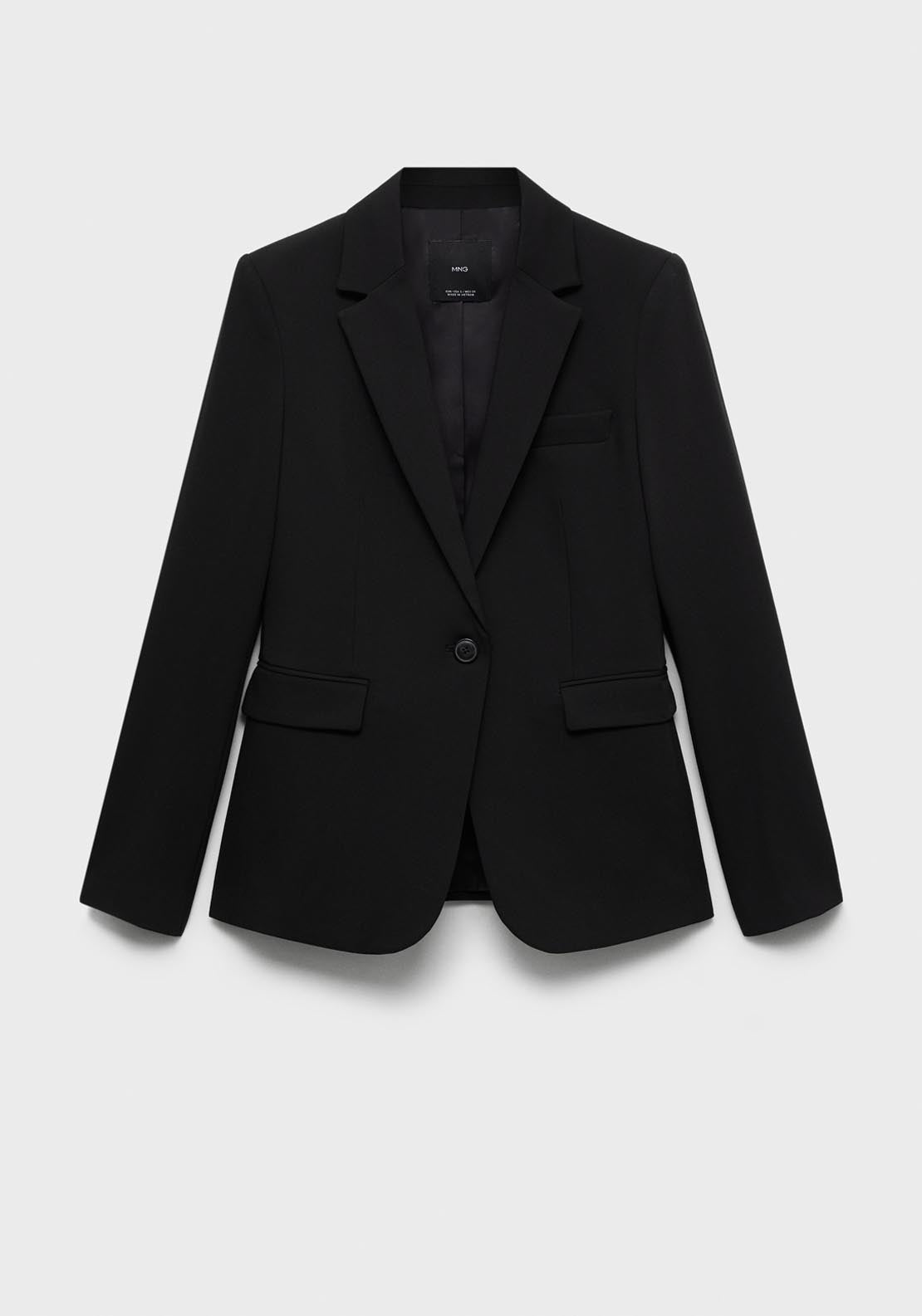 Mango Fitted Suit Jacket - Black 6 Shaws Department Stores