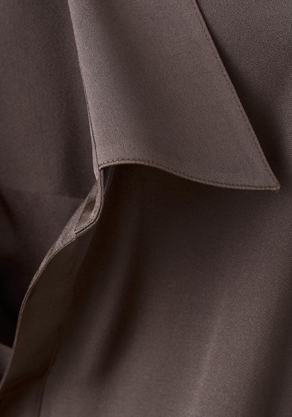 Mango Cross Over Satin Blouse - Brown 7 Shaws Department Stores