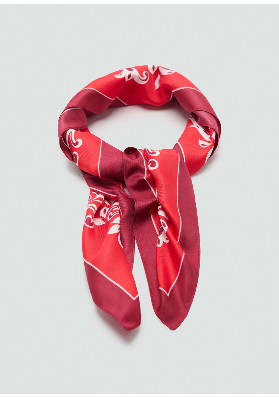 Flowers Printed Scarf - Red