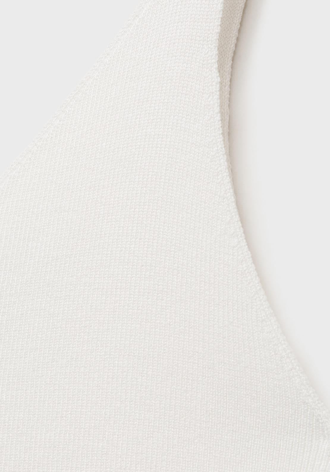 Mango V Neck Knitted Top - Light Beige 6 Shaws Department Stores