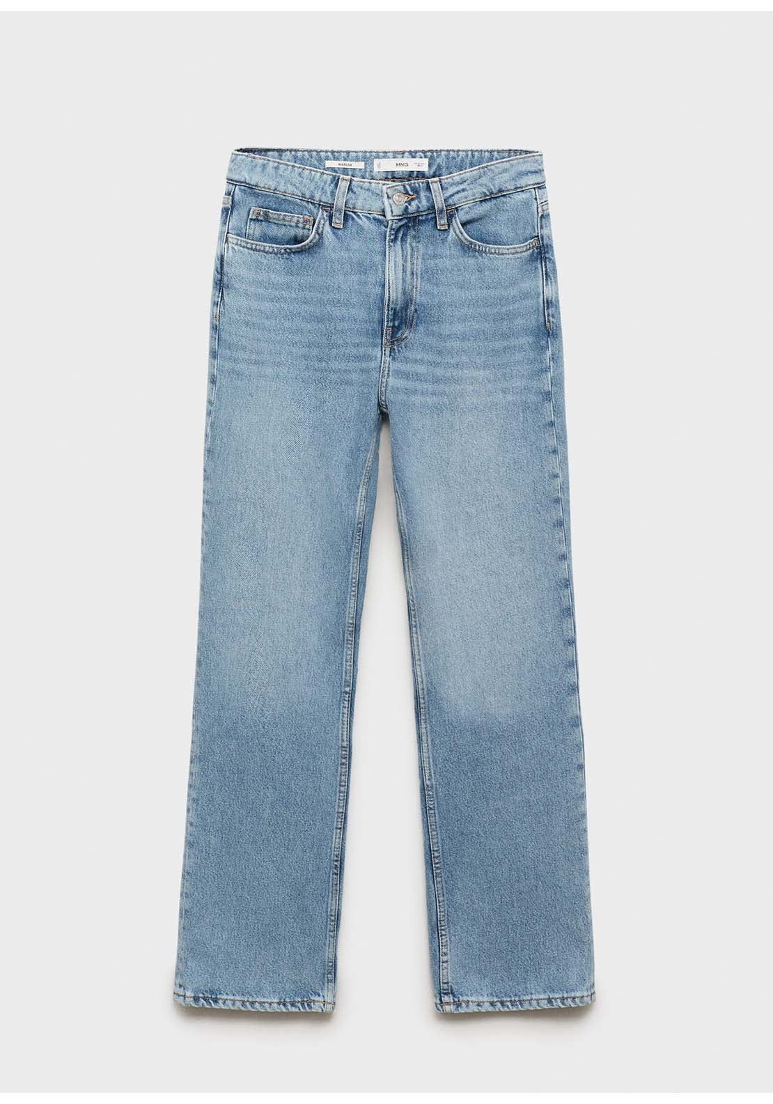 Matilda Medium Rise Straight Fit Jeans - Blue