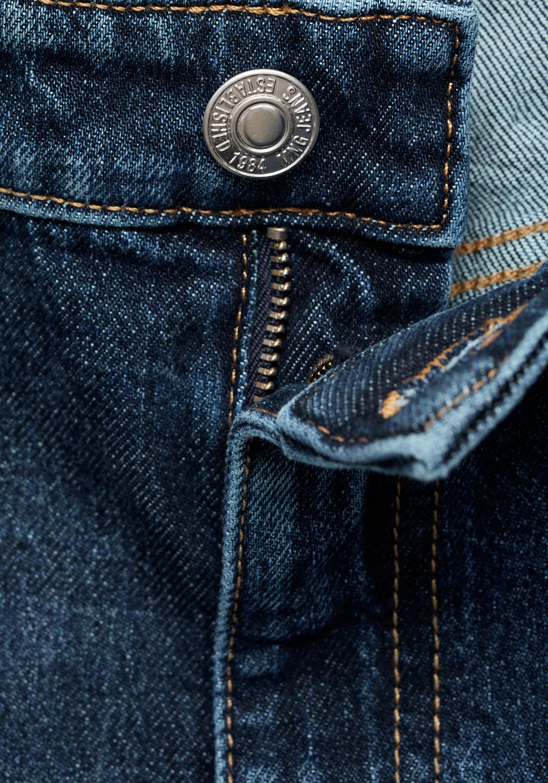 Mango Newmom Comfort High Rise Jeans - Blue 7 Shaws Department Stores