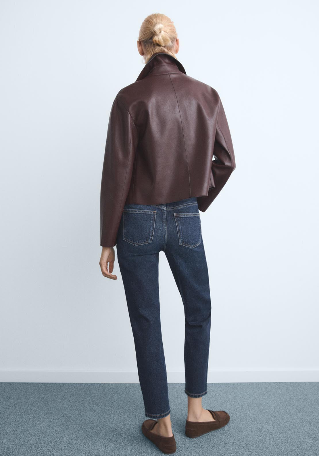 Mango Newmom Comfort High Rise Jeans - Blue 2 Shaws Department Stores