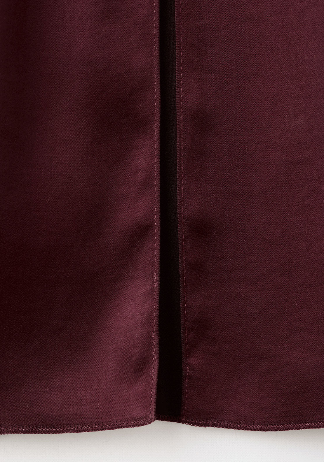 Belt Satin Dress - Red