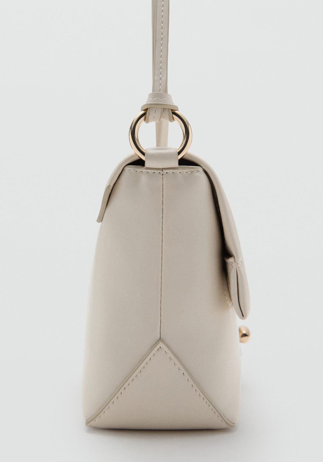 Mango Shoulder Bag With Strap - Beige 2 Shaws Department Stores
