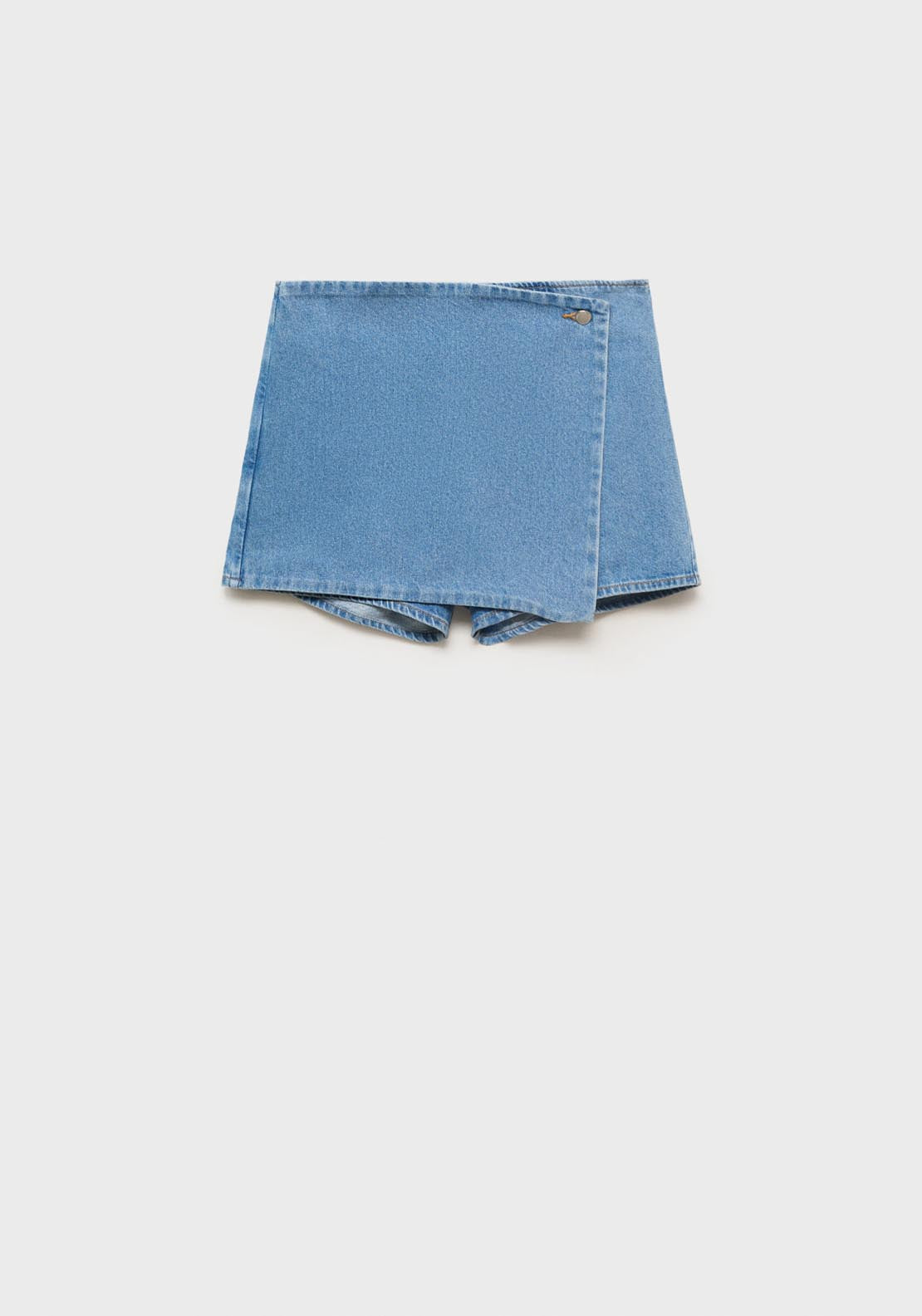 Mango Wrapped Denim Skort - Open Blue 6 Shaws Department Stores