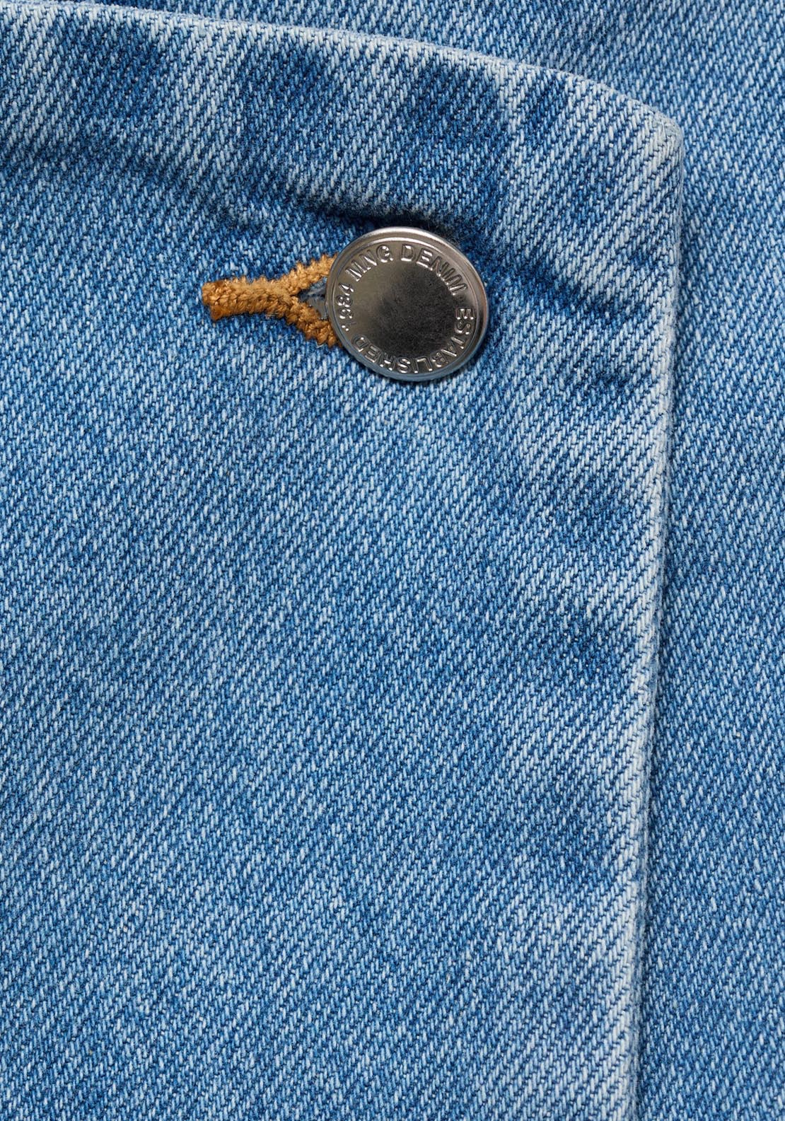 Mango Wrapped Denim Skort - Open Blue 5 Shaws Department Stores