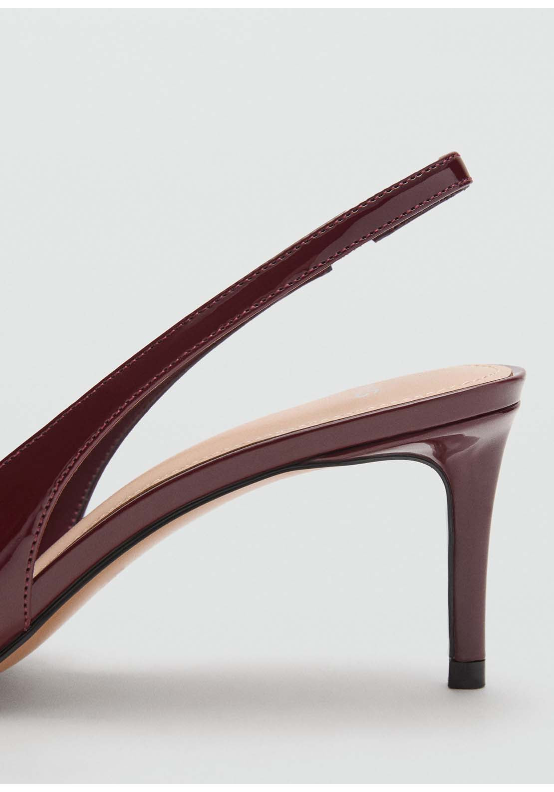 Patent Leather Stiletto Heel Shoe - Red