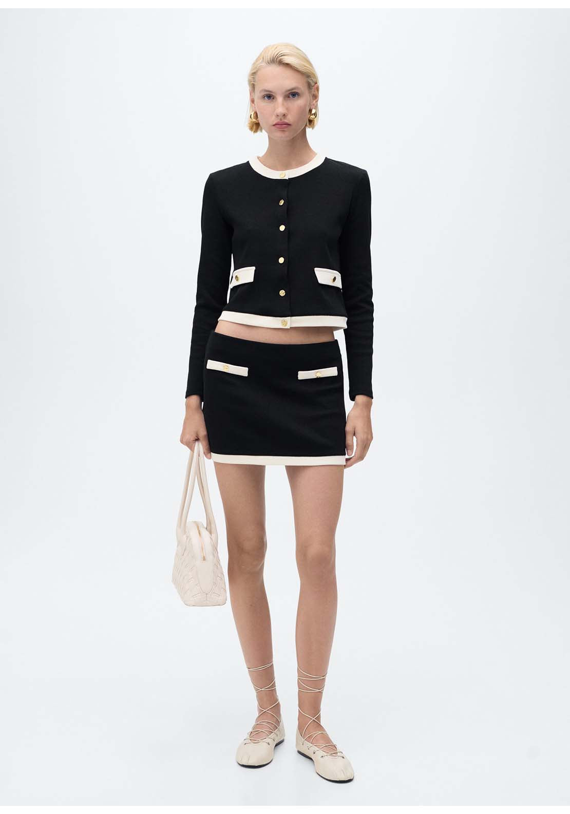 Mango Cardigan Peri - Black 5 Shaws Department Stores