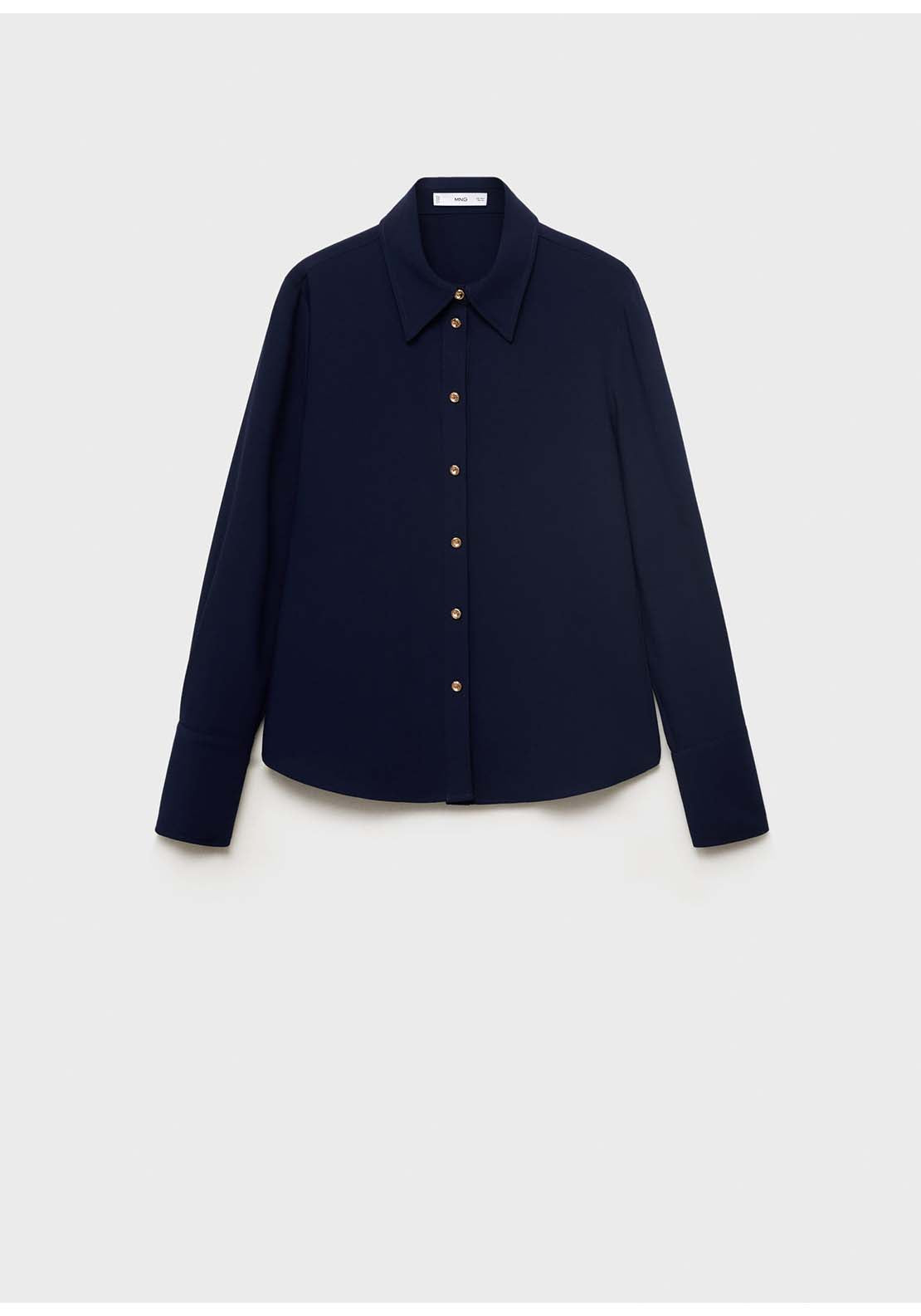 Shirt With Jewel Buttons - Blue