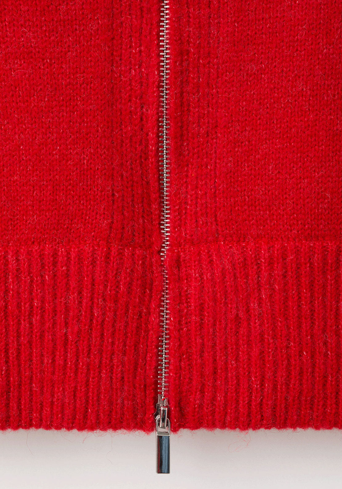 Zip Cardigan - Red
