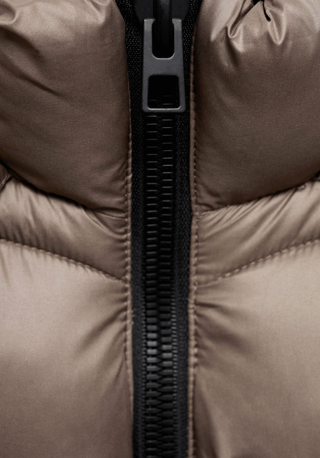 Hood Puffer Coat - Brown