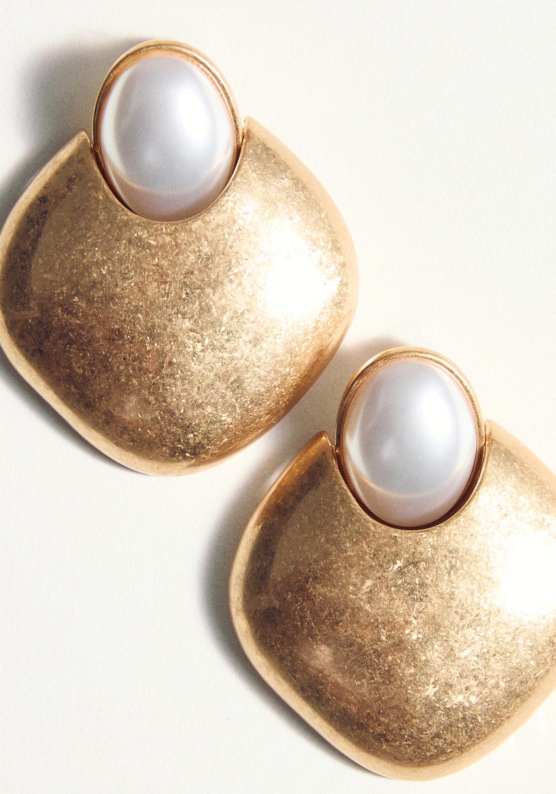 Mango Combined Pearl Earrings - Gold 4 Shaws Department Stores