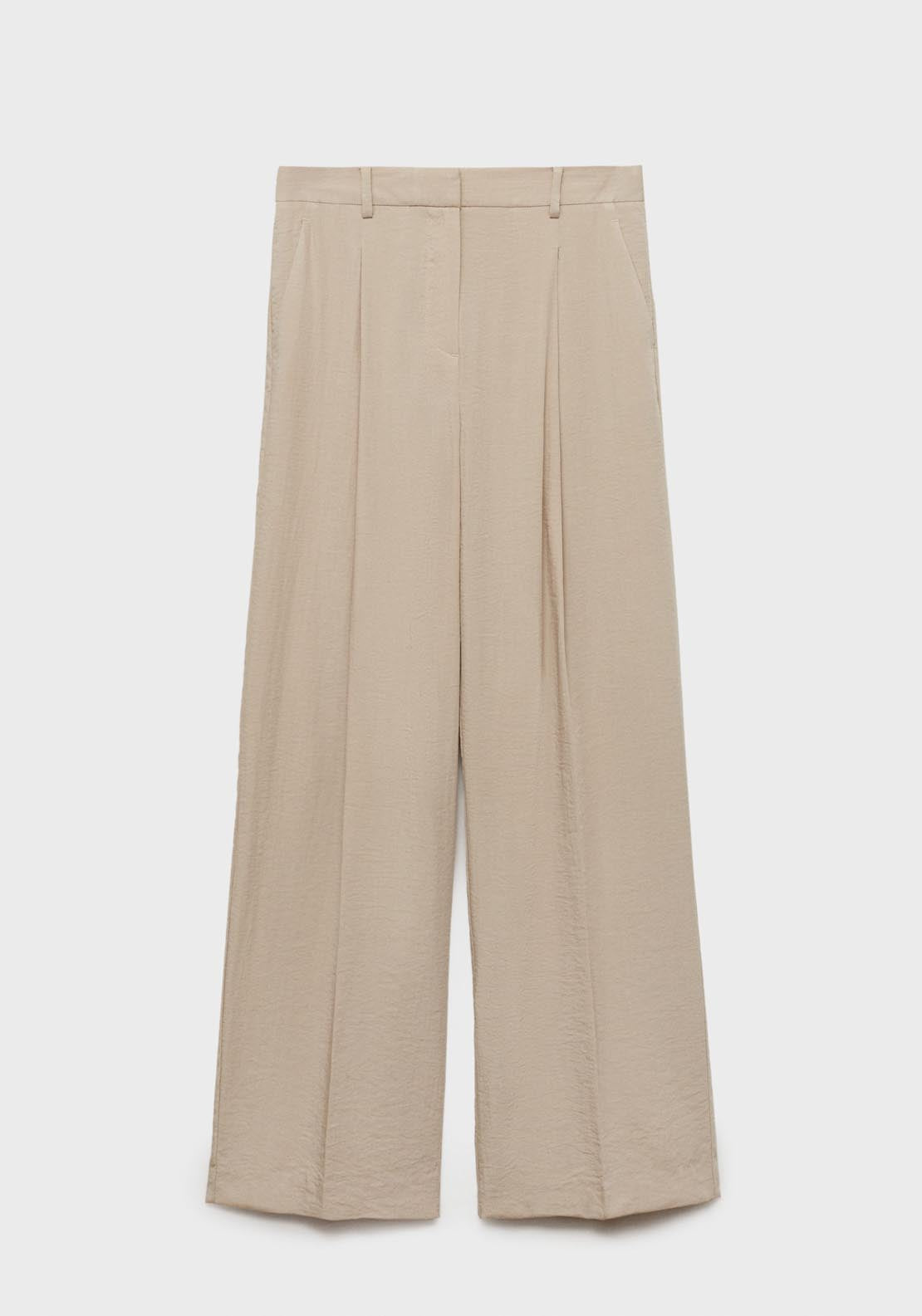Mango Carla Wide Leg Trousers - Light/pastel Gray 8 Shaws Department Stores