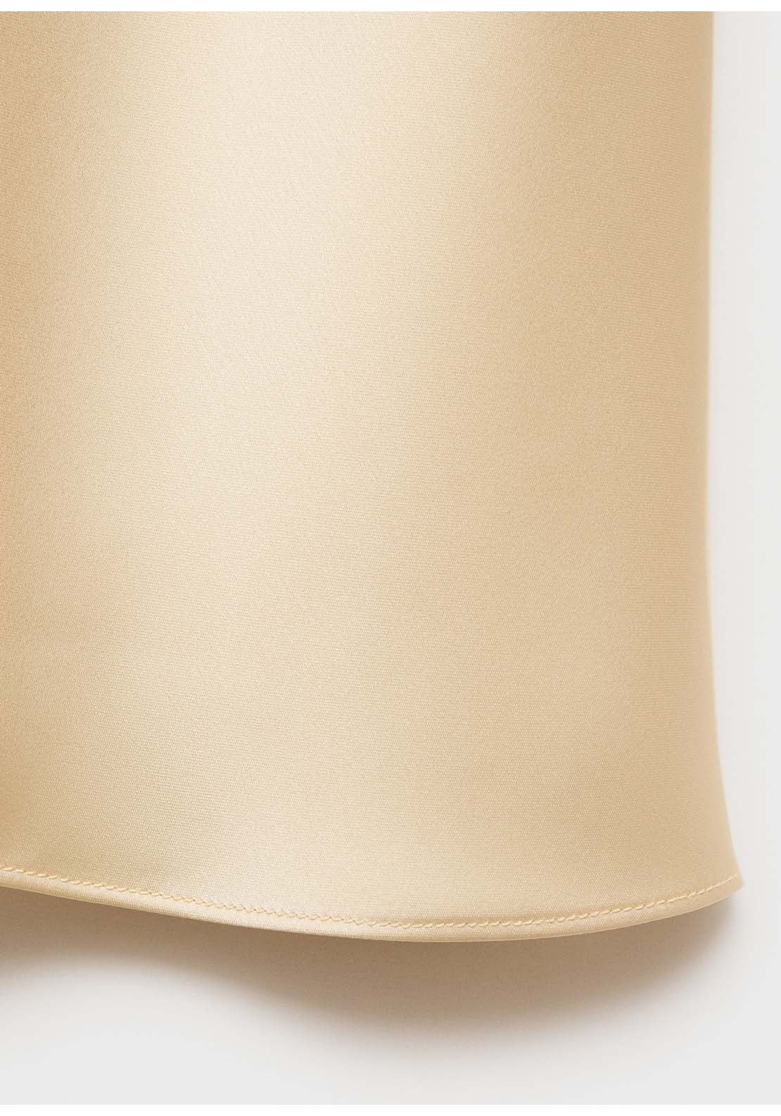Midi Satin Skirt - Yellow