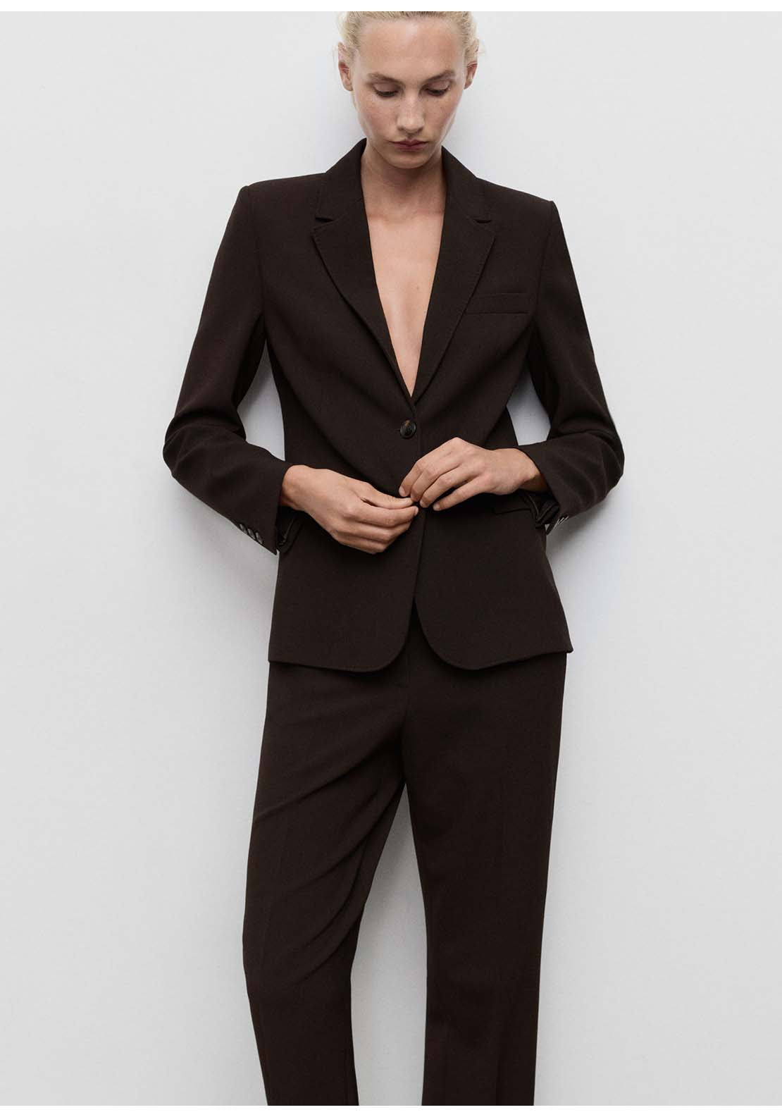 Mango Trousers Bergen - Brown 3 Shaws Department Stores