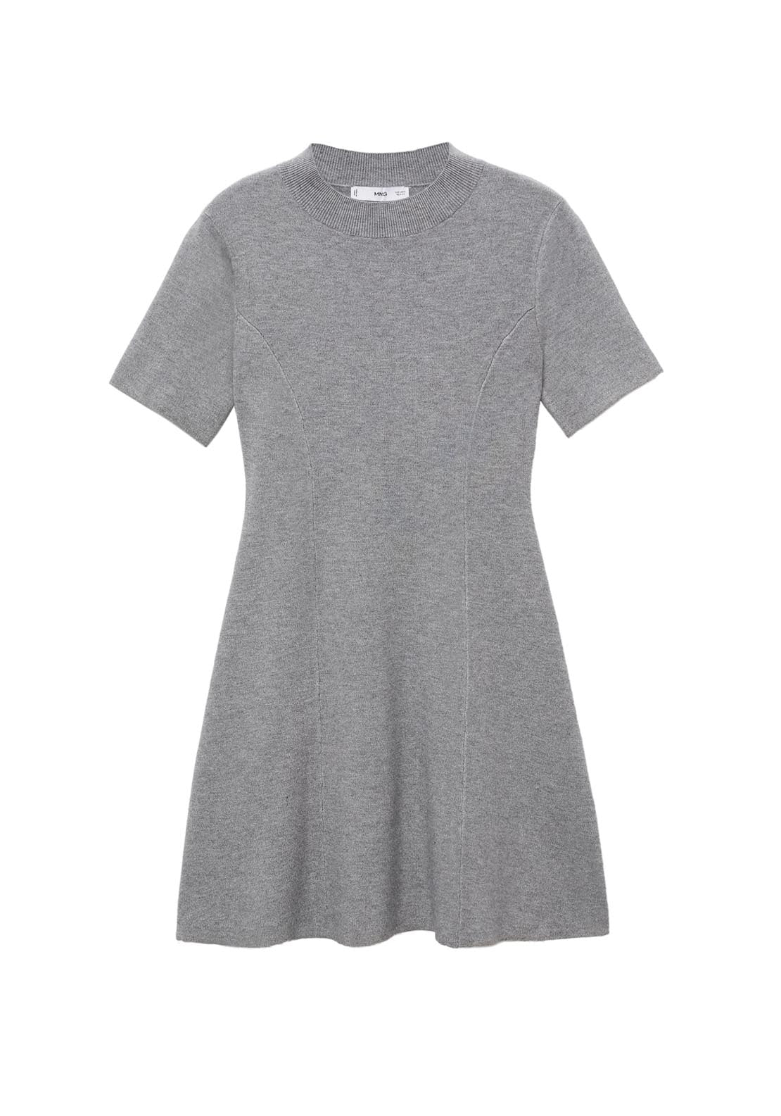 Mango Fine Knit Flared Dress - Grey 6 Shaws Department Stores