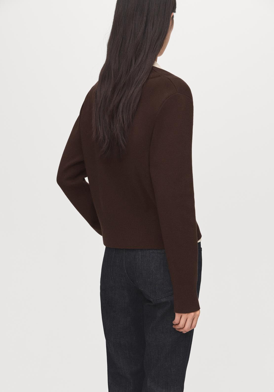 Mango Cross Over Cardigan With Jewel Button - Blue 2 Shaws Department Stores