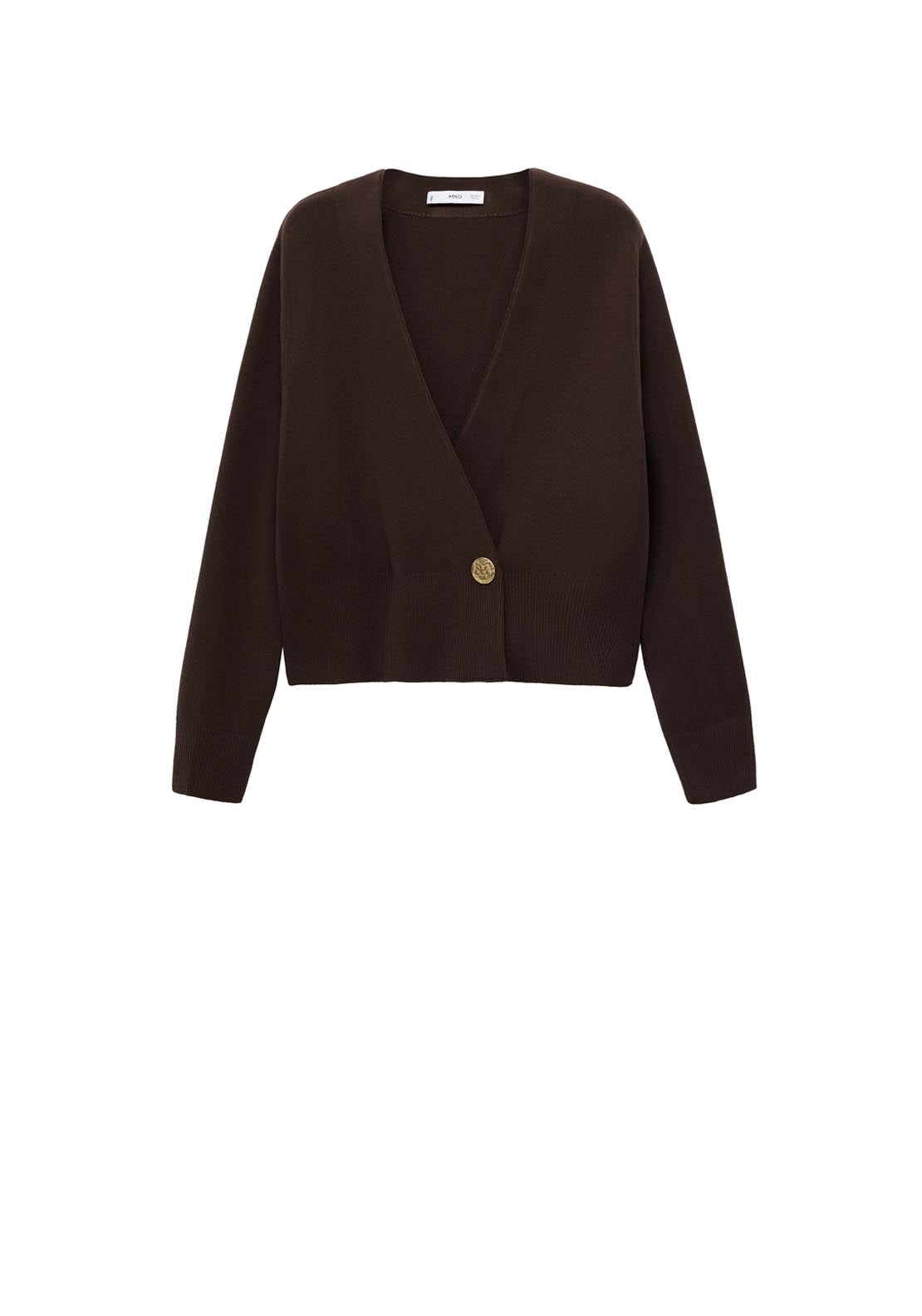 Mango Cross Over Cardigan With Jewel Button - Blue 6 Shaws Department Stores