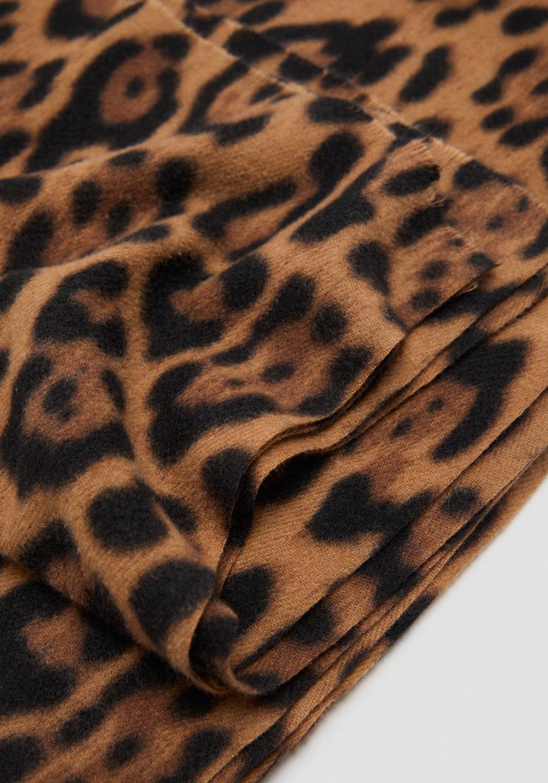 Leopard Print Scarf - Brown