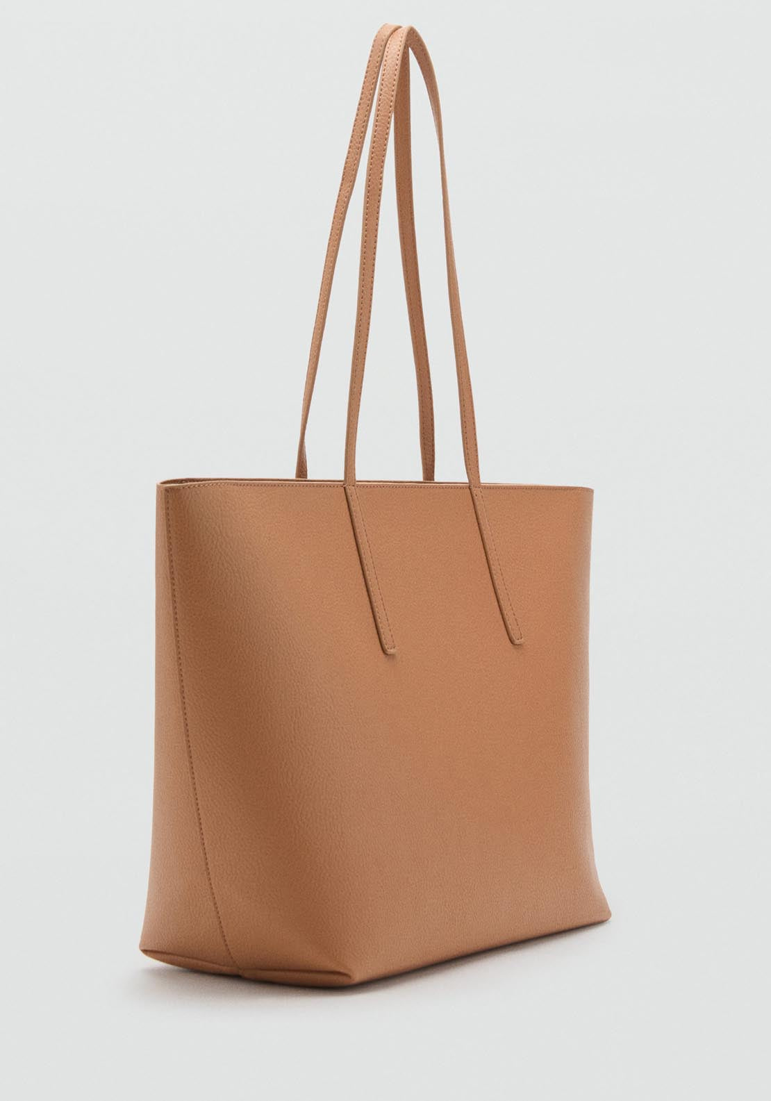 Mango Tote Bag Maribel - Medium Brown 2 Shaws Department Stores