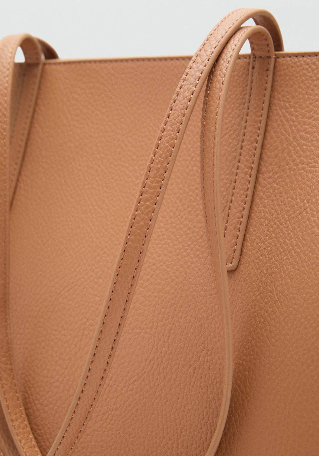 Mango Tote Bag Maribel - Medium Brown 4 Shaws Department Stores