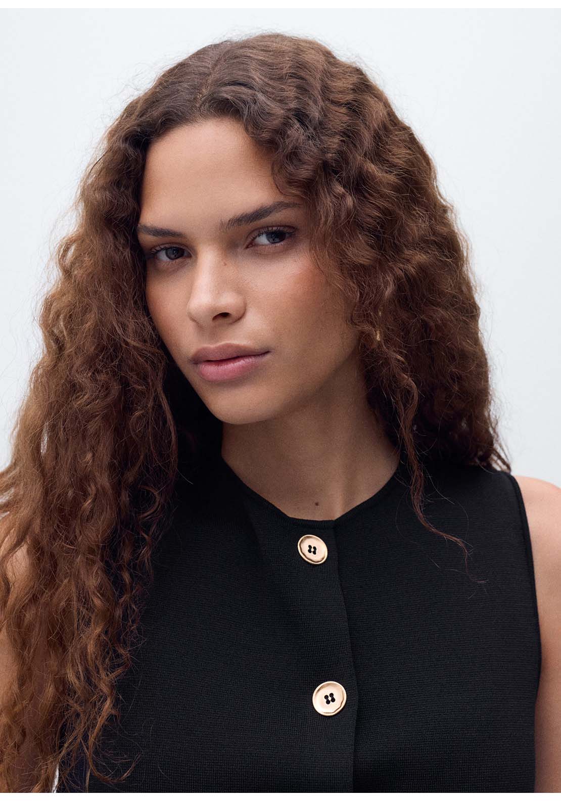 Fine Knit Gilet - Black